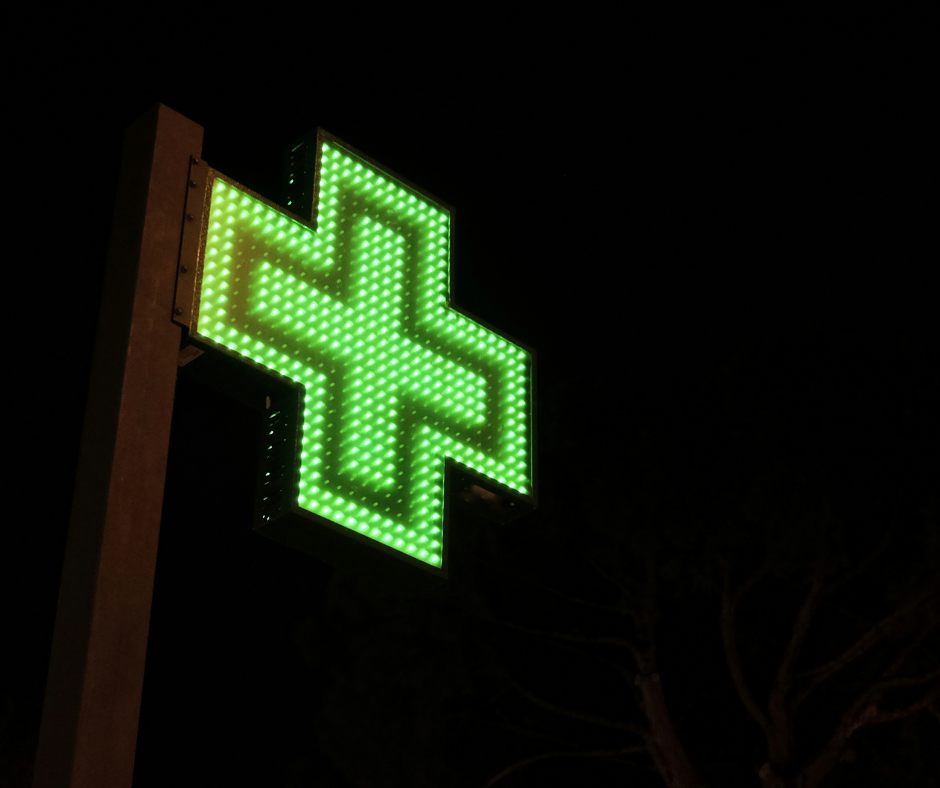 croix pharmacie nuit
