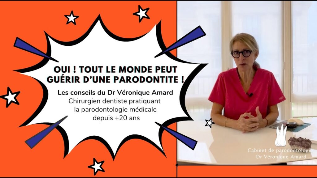 Personne souriante après traitement efficace contre la parodontite