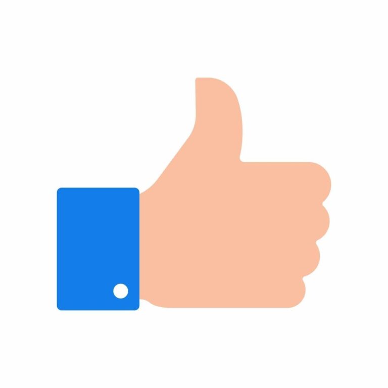 Pouce levé en symbole d'approbation et d'émotion positive