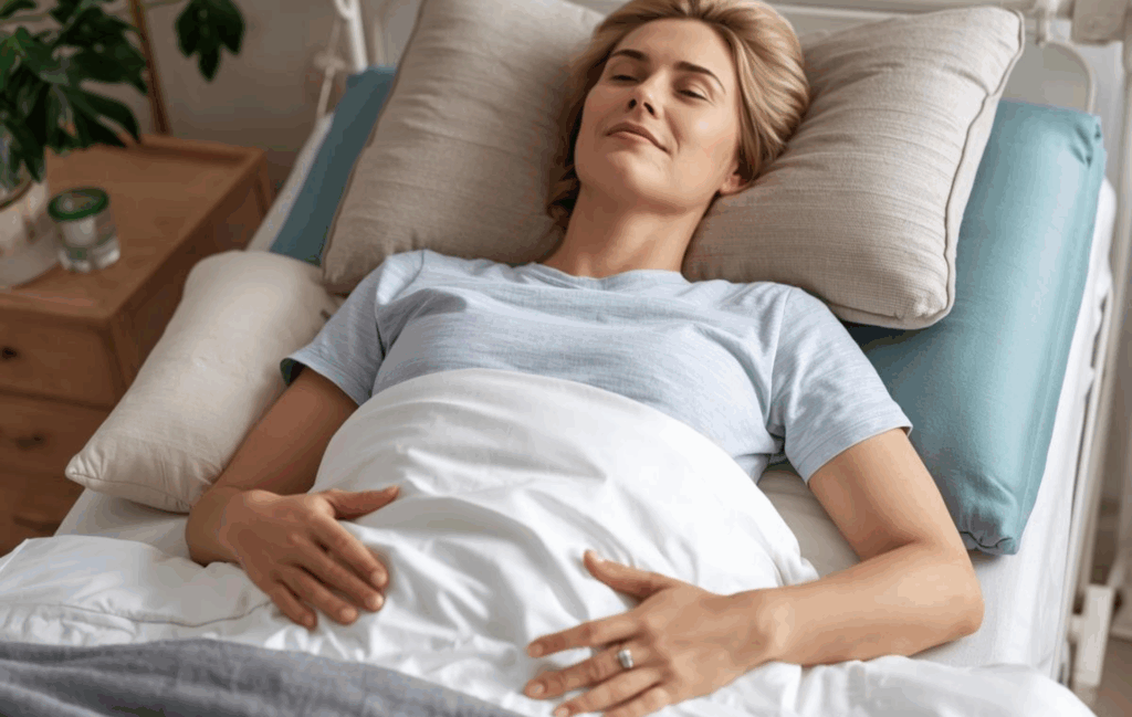 coussin personne alitée