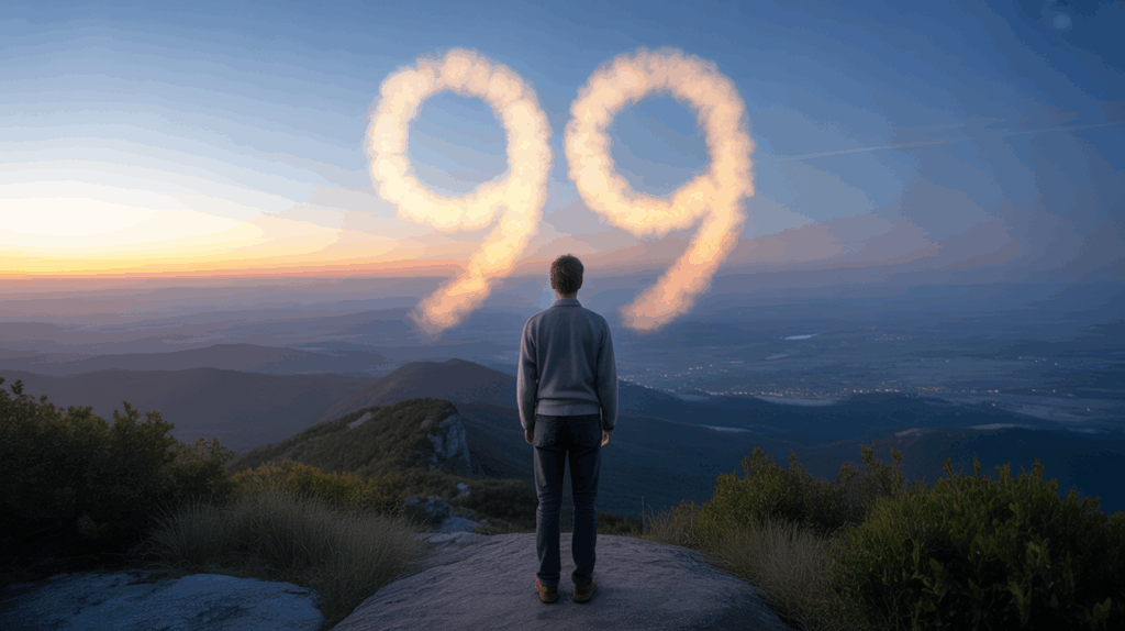 Personne observant un lever de soleil depuis un sommet, représentant la fin d’un cycle et un nouveau départ.